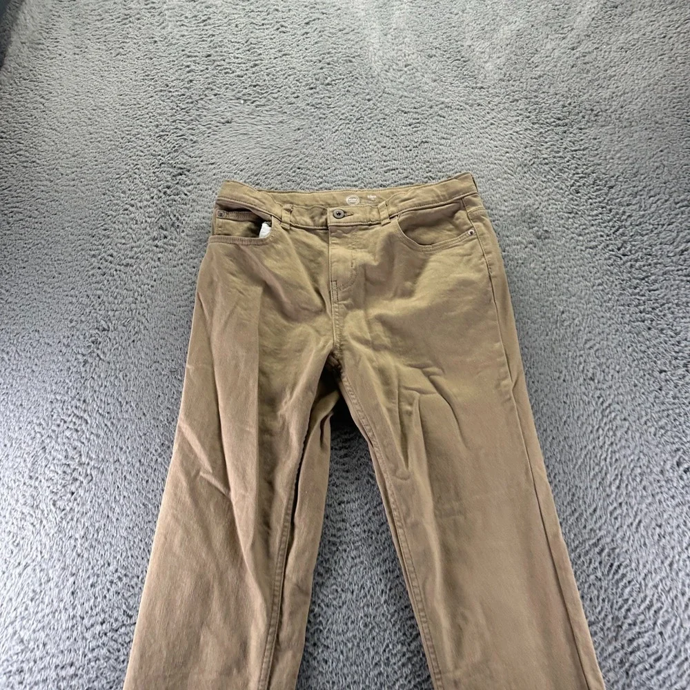 Wonder Nation Jeans Boys 16 Brown Cotton Denim Straight‎ Slim Workwear Stretch